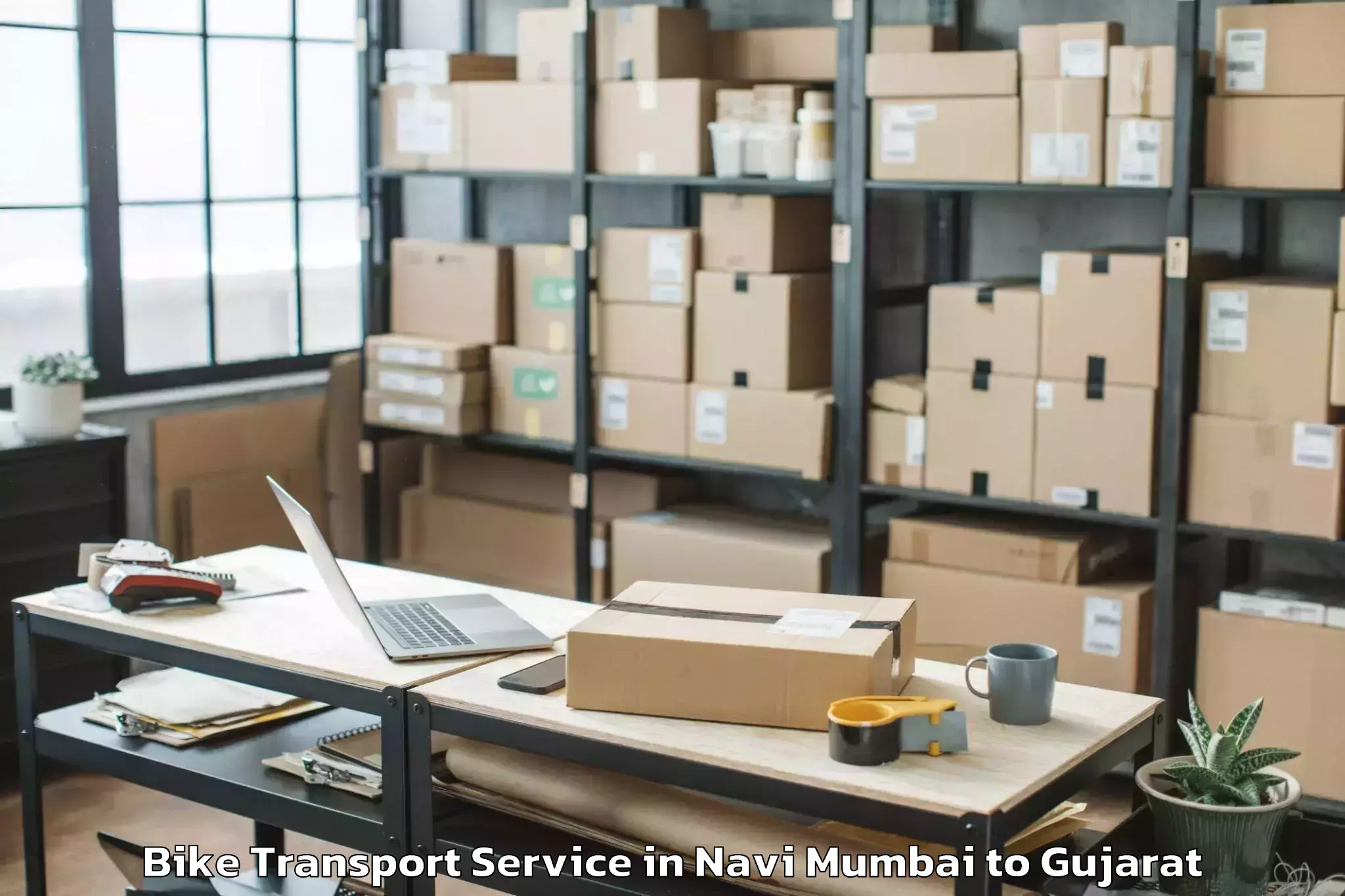 Book Navi Mumbai to Sardar Vallabhbhai National In Bike Transport Online